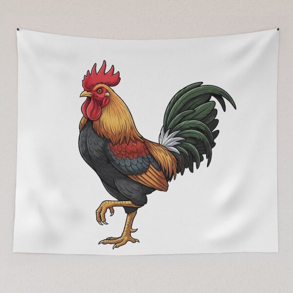 Item preview, Majestic Gamefowl Rooster: Professional Poultry Illustration with Vibrant Plumage designed and sold by VibranPalette.