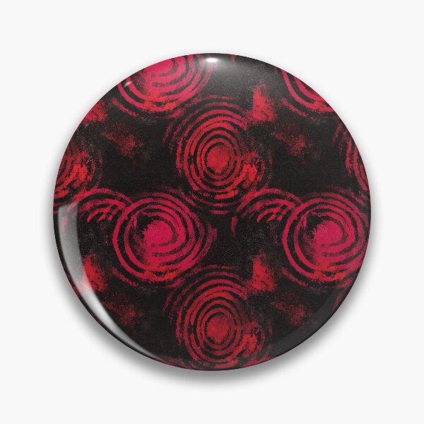 Item preview, Red Grunge Concentric Circle Texture Pattern designed and sold by bubblegoth.
