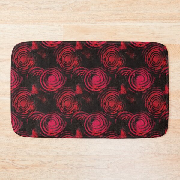 Item preview, Red Grunge Concentric Circle Texture Pattern designed and sold by bubblegoth.