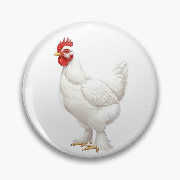 Item preview, Ilustración de una encantadora gallina Cochin blanca: arte avícola de patas esponjosas designed and sold by VibranPalette.