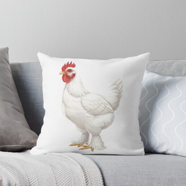 Item preview, Charming White Cochin Hen Illustration: Fluffy-Legged Poultry Art designed and sold by VibranPalette.