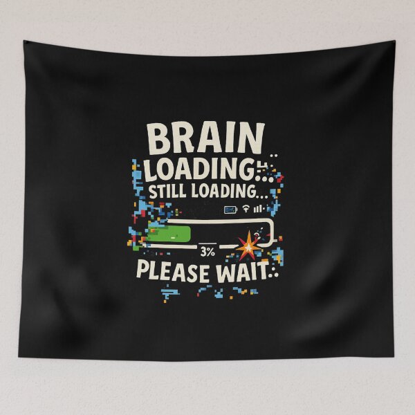 Item preview, Brain Loading... Glitchy Pixel Chaos designed and sold by MKreative Studio.