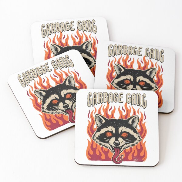 Item preview, Garbage Gang Raccoon – Feral Trash Panda Flame Graphic with Chaotic Attitude designed and sold by GiftsCreek.