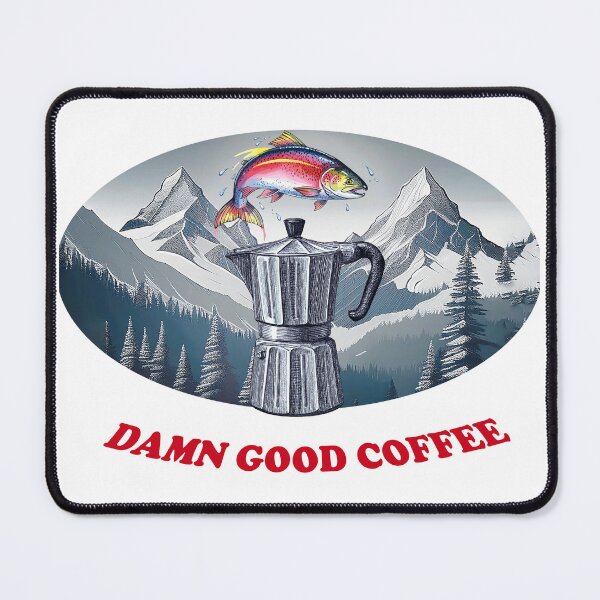Item preview, Twin Peaks Damn Good Coffee - there's a fish in the perculator designed and sold by woolcos.