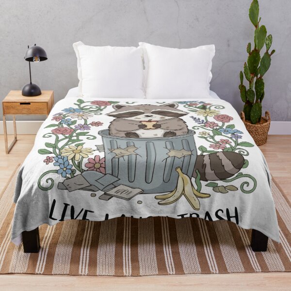Item preview, Live Laugh Trash - Funny Raccoon Parody designed and sold by Petzzz.