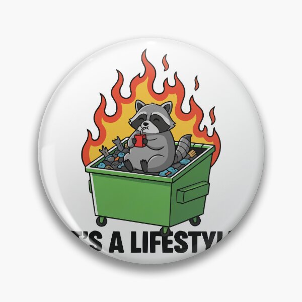 Item preview, This Is Fine - Raccoon In Dumpster Fire designed and sold by Petzzz.