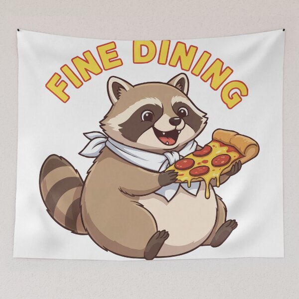 Item preview, Fine Dining Raccoon - Eating Trash Pizza designed and sold by Petzzz.