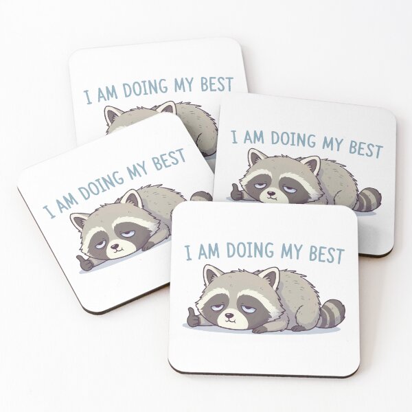 Item preview, Doing My Best - Supportive Raccoon designed and sold by Petzzz.