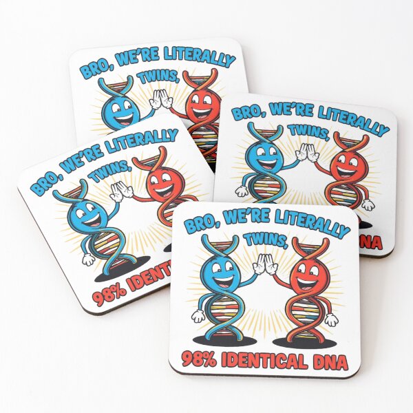 Item preview, Funny DNA Twins High Five Science Biology Teacher Joke Gift designed and sold by QuikFun.