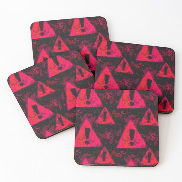 Item preview, Neon Grunge Warning Triangle Texture Pattern designed and sold by bubblegoth.