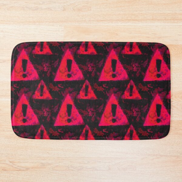 Item preview, Neon Grunge Warning Triangle Texture Pattern designed and sold by bubblegoth.