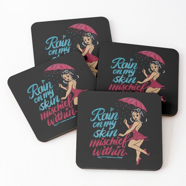 Item preview, Rain on My Skin, Mischief Within - PNW Rain Pinup Girl designed and sold by Urban Muse And Sultry Hues.