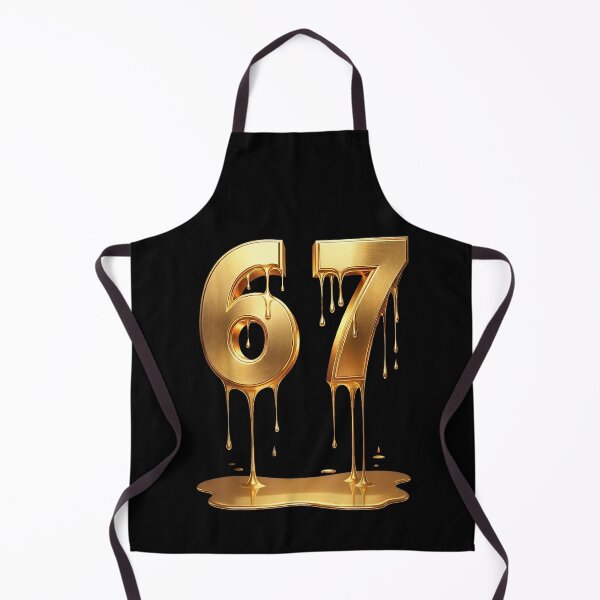 Item preview, 67 Gold Drip Six Seven Funny Gen Alpha Meme designed and sold by MatherFisher.