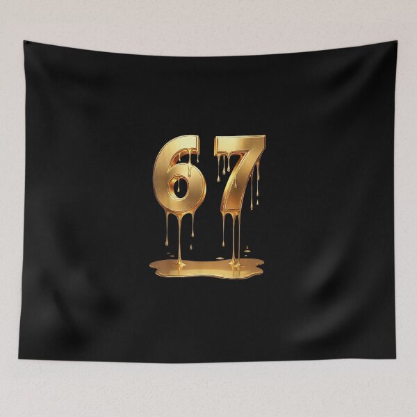 Item preview, 67 Gold Drip Six Seven Funny Gen Alpha Meme designed and sold by MatherFisher.