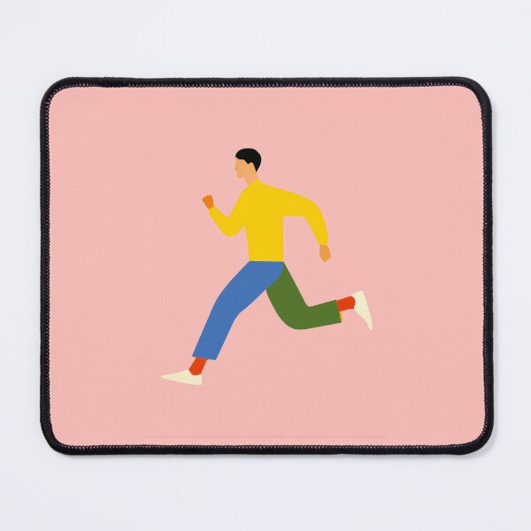 Item preview, Minimalist Running Man – Motivation Fitness Art designed and sold by BobaBunny76.