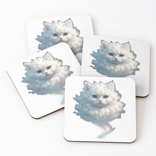 Item preview, Cloud Cat Spirit - Dreamy Vapor Familiar designed and sold by MKreative Studio.