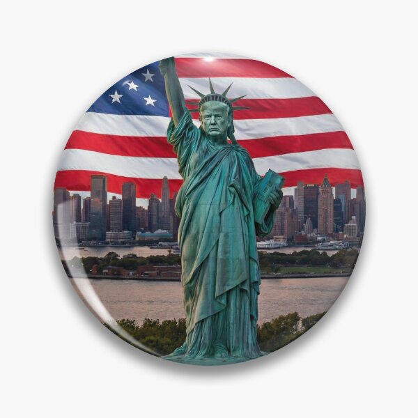 Item preview, Trump Liberty Statue & American Flag - Grand Edition designed and sold by HypeFormDesigns.