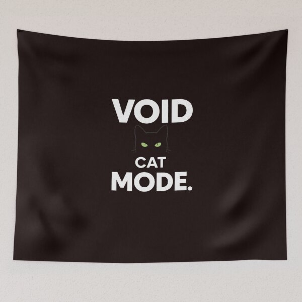 Item preview, Void Cat Mode — Minimalist Black Cat Meme Typography Design designed and sold by masteryStore.