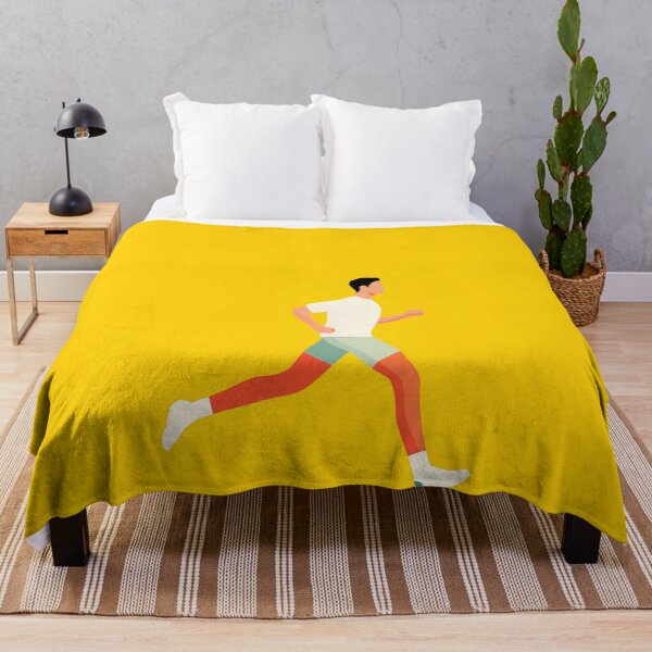 Item preview, Copy of Minimalist Running Man –Yellow Motivation Fitness Art designed and sold by BobaBunny76.