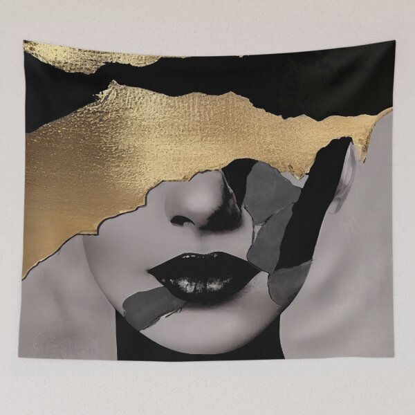 Item preview, Torn Golden Face Abstract Art Elegant Texture designed and sold by Velvetia.