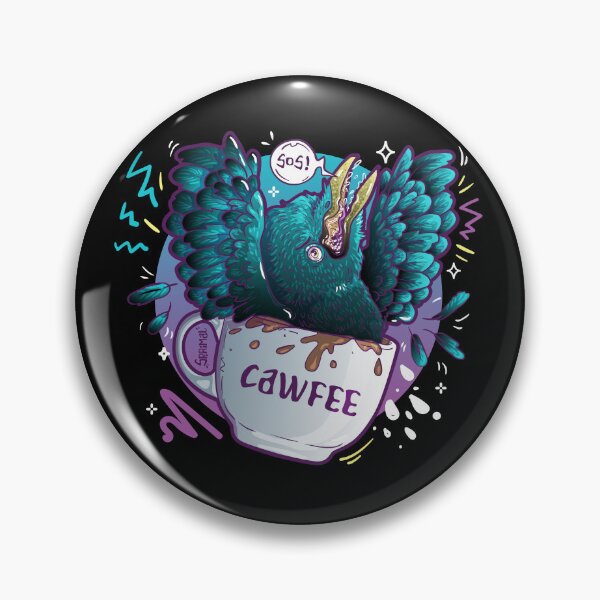 Item preview, Cawfee – Crow Coffee Pun designed and sold by SPIRIMAL.