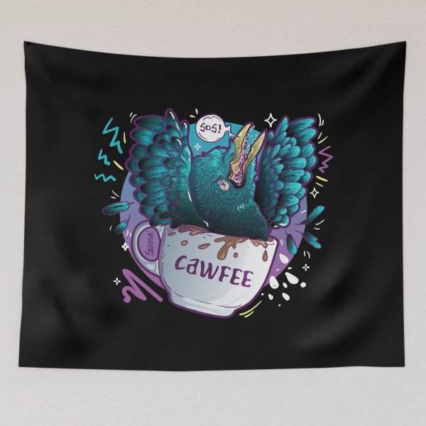 Item preview, Cawfee – Crow Coffee Pun designed and sold by SPIRIMAL.
