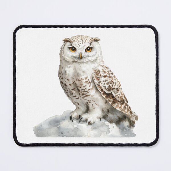 Item preview, Detailed Snowy Owl Illustration - Earthy Watercolor Style designed and sold by CharlieDesings.