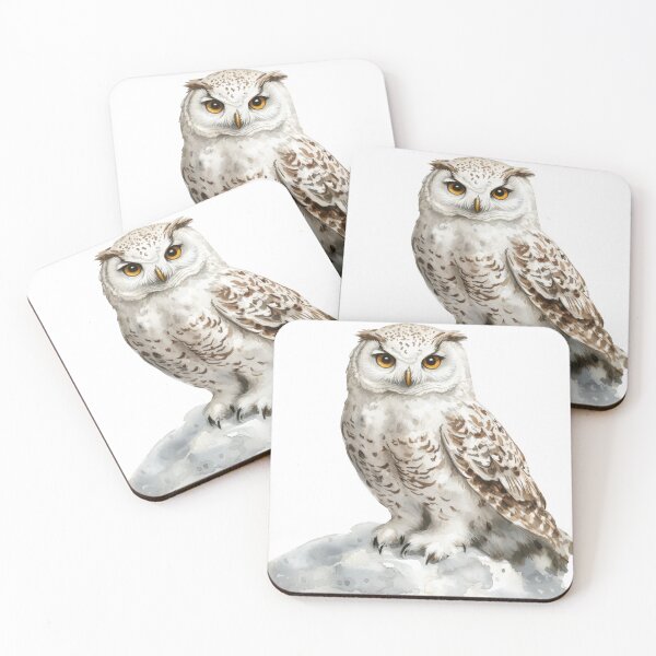 Item preview, Detailed Snowy Owl Illustration - Earthy Watercolor Style designed and sold by CharlieDesings.