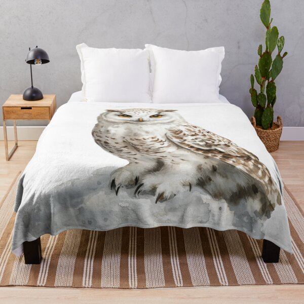 Item preview, Detailed Snowy Owl Illustration - Earthy Watercolor Style designed and sold by CharlieDesings.