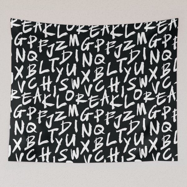Item preview, Brush Letters pattern designed and sold by leavector.