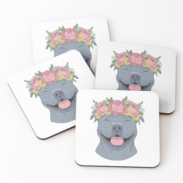 Item preview, Flower Crown Pitbull - Don't Bully My Breed designed and sold by Petzzz.