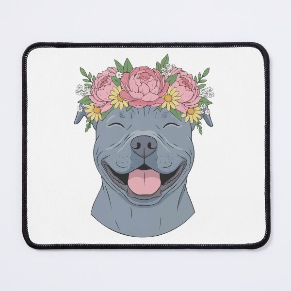 Item preview, Flower Crown Pitbull - Don't Bully My Breed designed and sold by Petzzz.