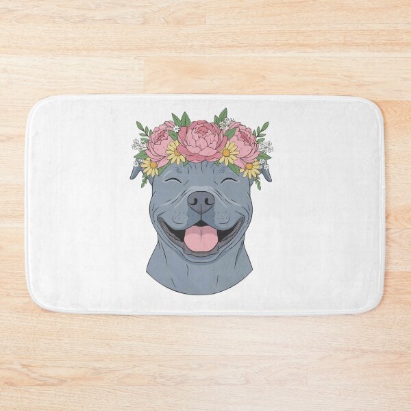 Item preview, Flower Crown Pitbull - Don't Bully My Breed designed and sold by Petzzz.