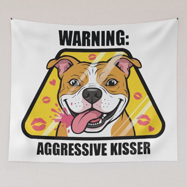 Item preview, Beware of Pitbull Kisses - Dangerous Cuddles designed and sold by Petzzz.