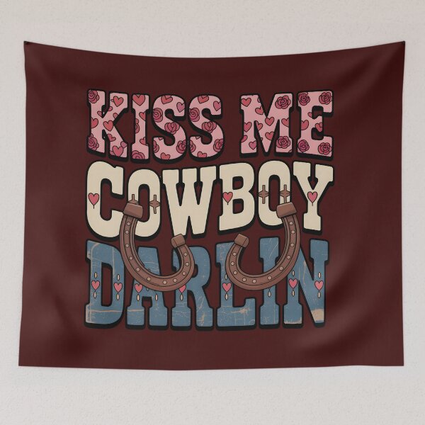 Item preview, Kiss Me Cowboy Darlin’ – Western Valentine’s Day Cute Cowgirl Love Design designed and sold by VelvetSkyStudio.