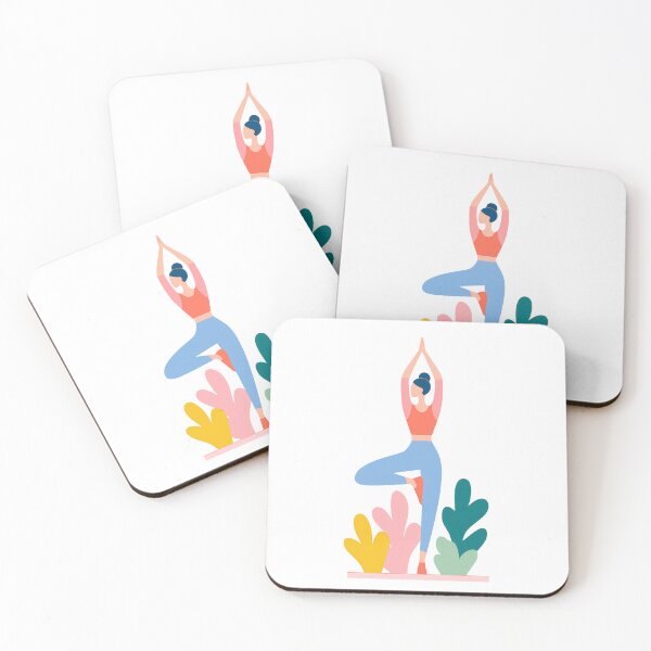 Item preview,  Colorful Minimal Yoga Woman – Balance & Mindfulness Art designed and sold by BobaBunny76.