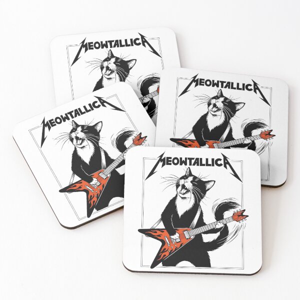 Item preview, Meowtallica Cat – Heavy Metal Guitar Cat Parody with Rock Attitude designed and sold by GiftsCreek.