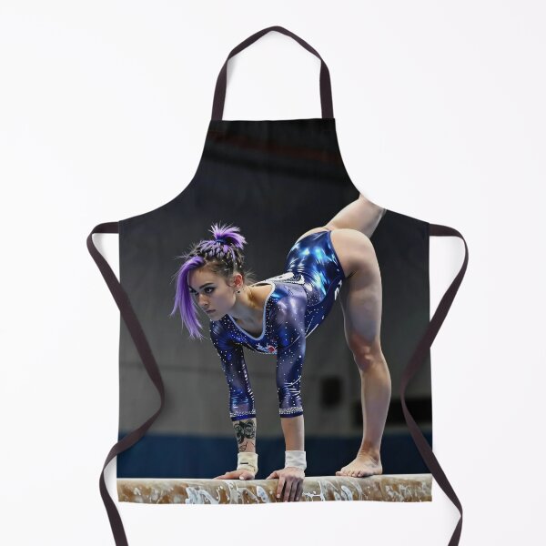 Item preview, Gimnasta con traje azul encuentra equilibrio en la viga designed and sold by CathryneDelamort.