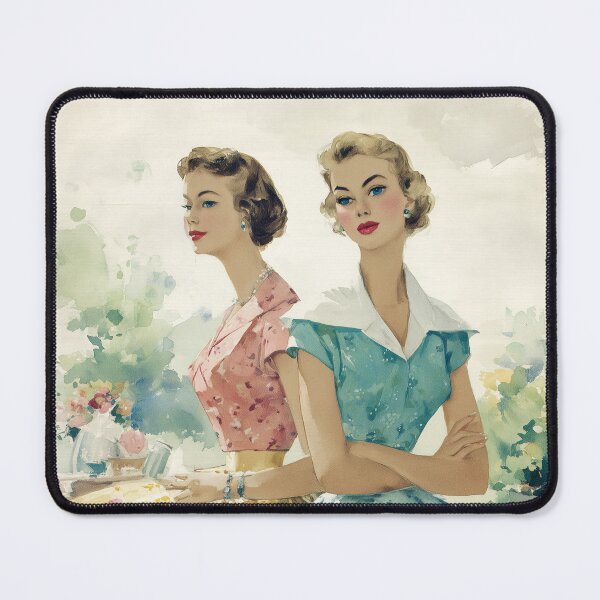 Item preview, 1950s Young Women’s Fashion Illustration — Full Skirts & Petticoats designed and sold by GildedPagesCo.