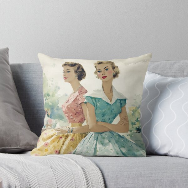 Item preview, 1950s Young Women’s Fashion Illustration — Full Skirts & Petticoats designed and sold by GildedPagesCo.