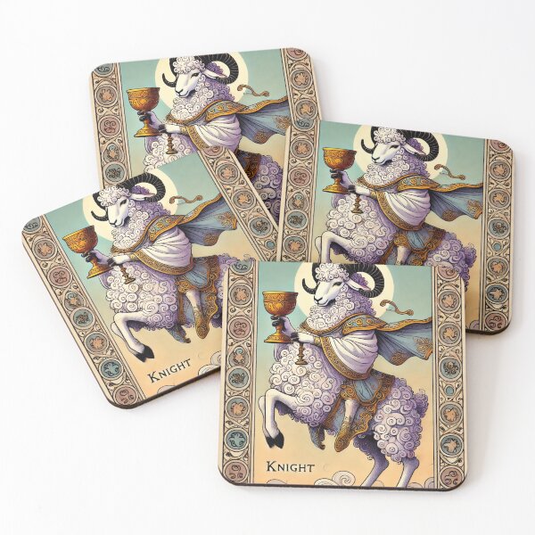 Item preview, Sheepism – Knight of Cups Tarot Card designed and sold by Thpoar.
