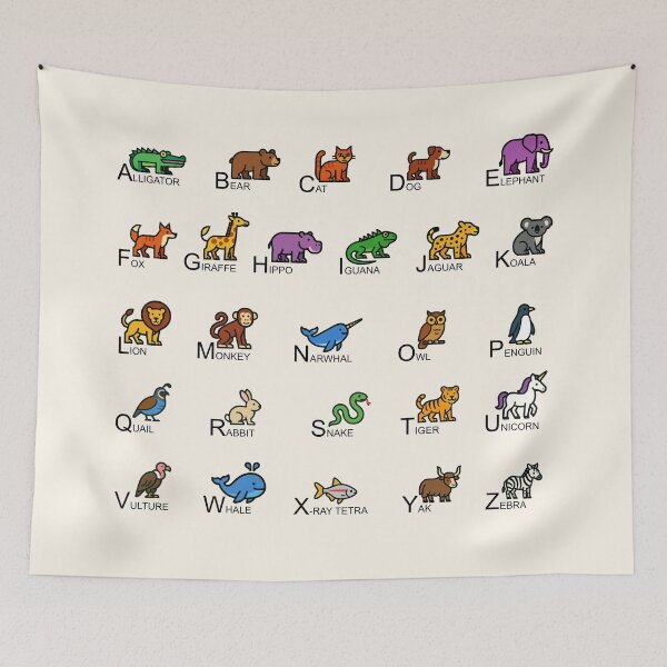Item preview, Animal Alphabet Chart designed and sold by rogue-design.