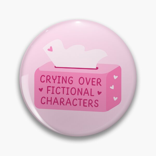 Item preview, Crying over fictional characters pink tissue box designed and sold by Taiga-Design.