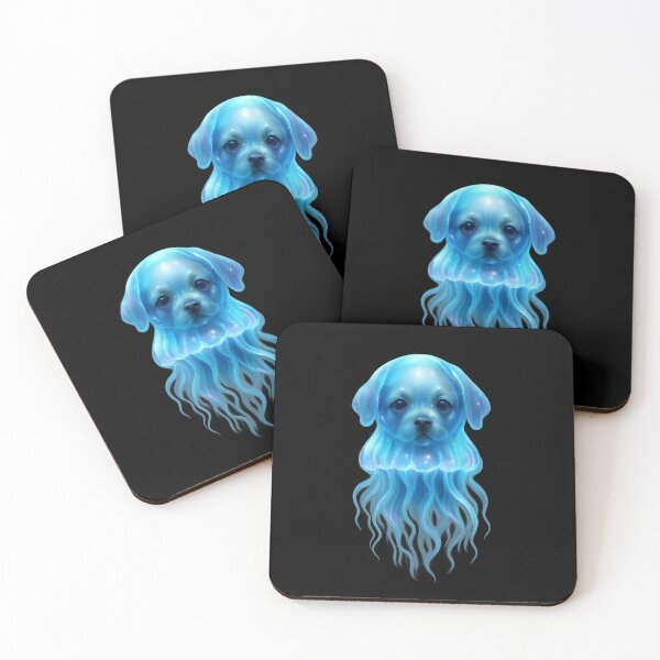 Item preview, Bioluminescent Jellyfish Puppy - Dreamy Underwater Fantasy designed and sold by MKreative Studio.