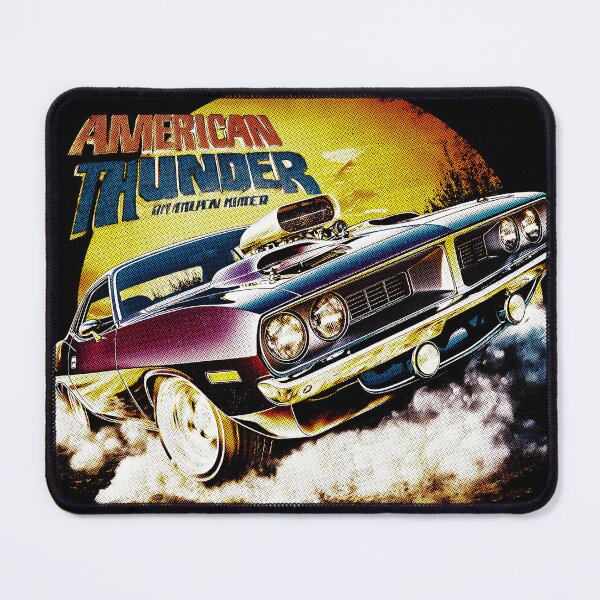 Item preview, American Thunder Muscle Car 7, for black fabric designed and sold by SteadyRolling.