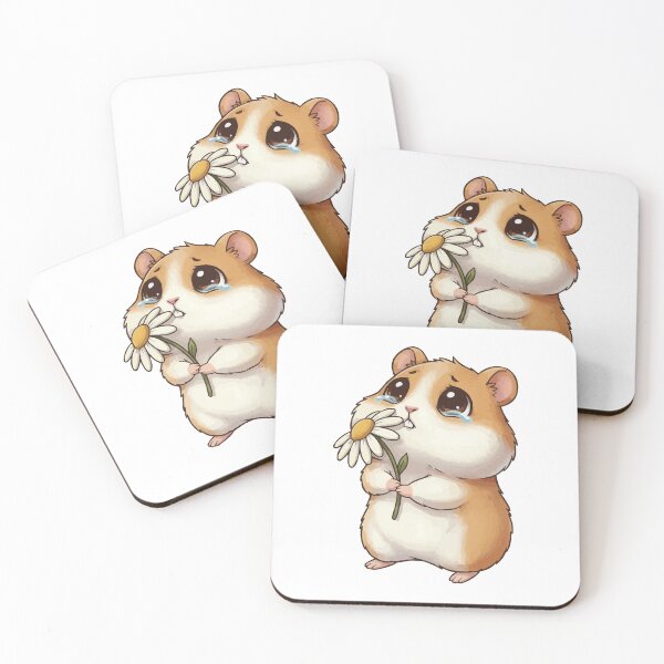 Item preview, Sad Hamster Holding A Flower - Forgive Me Meme designed and sold by Petzzz.