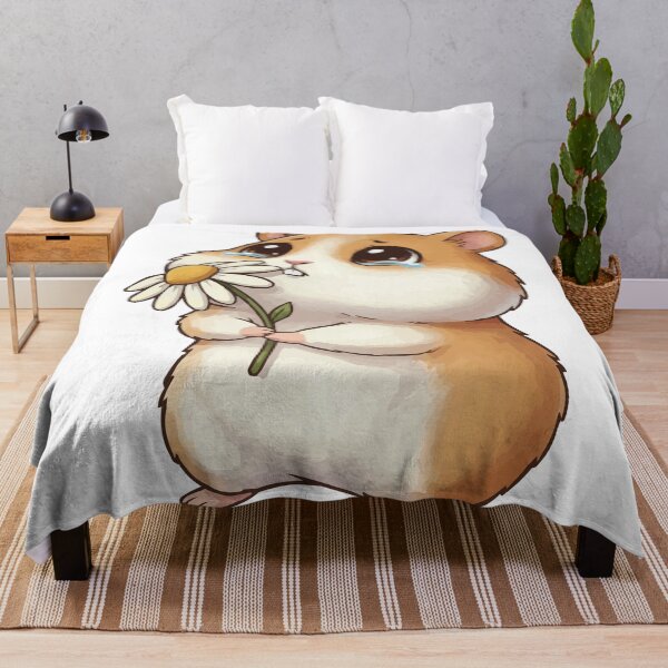 Item preview, Sad Hamster Holding A Flower - Forgive Me Meme designed and sold by Petzzz.