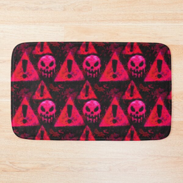 Item preview, Neon Grunge Skull Warning Symbol Pattern designed and sold by bubblegoth.