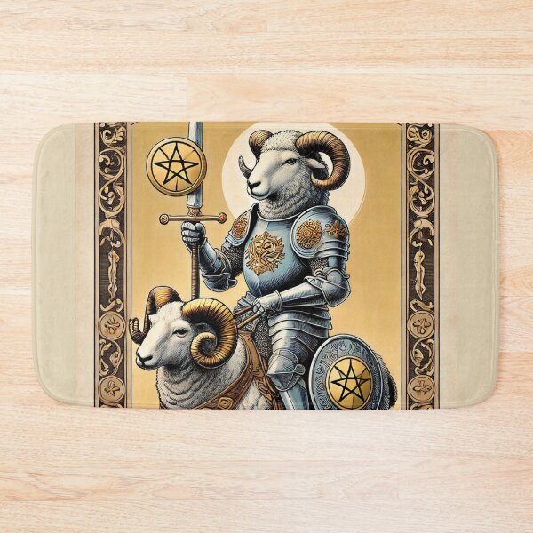 Item preview, Sheepism – Knight of Pentacles Tarot Card designed and sold by Thpoar.