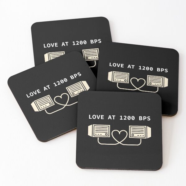 Item preview, Love at 1200 BPS Retro Computing Aesthetic Art designed and sold by SplashTastic.